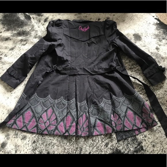 Desigual dark navy blue parka - Picture 3 of 3